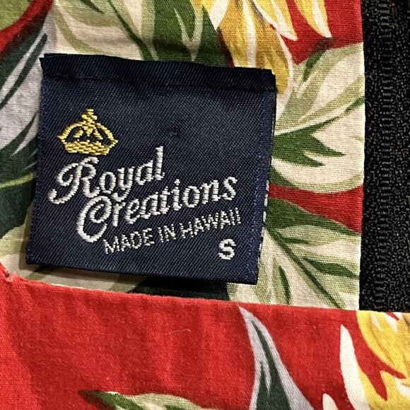 Vintage Royal Creations Hawaii Dress S Red Floral Maxi Sleeveless Square Neck - Picture 3 of 7